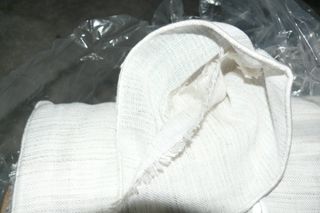 Tecido Linho Suave Bege e Branco