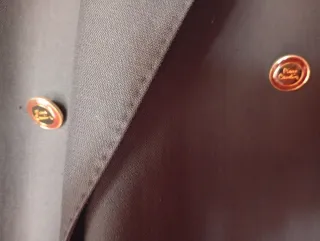 Americana caballero clásica azul marino .