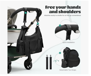 Borsa passeggino/portatile nera
