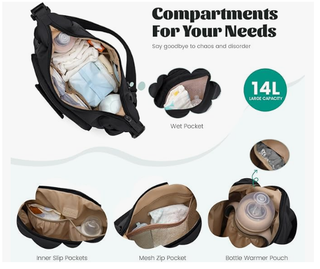 Borsa passeggino/portatile nera