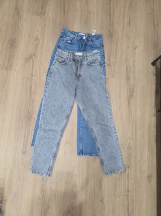 2 Jeans Zara Azul y Gris