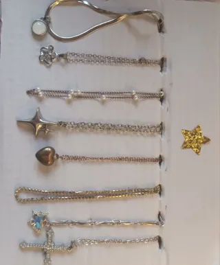 Lote Collares Dorados y Plateados