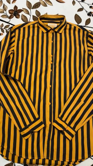 Camicia Costume a righe gialle e nere tg 50