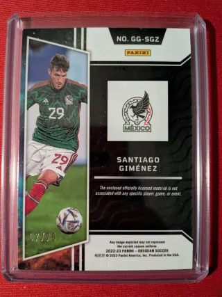 Obsidian Santiago Giménez Rookie Patch 7/75