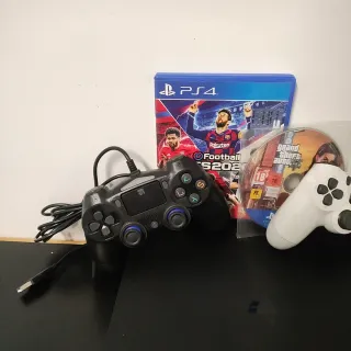 PS4 (PlayStation 4) slim + 2 controller Pes gta