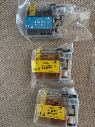 Pack Cartuchos Brother LC221 / LC223 Nuevos