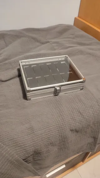 Astuccio per orologi con coperchio trasparente