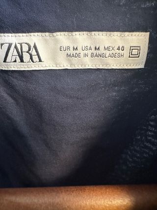 Camisa Zara Talla M Hombre Azul