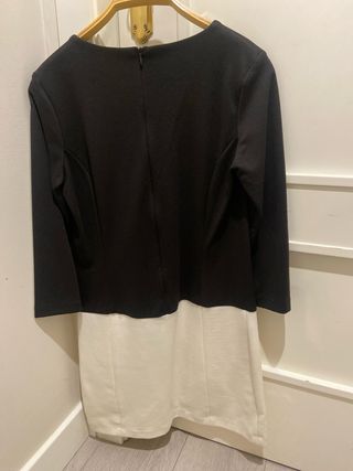 Vestido Massimo Dutti Negro y Blanco Talla M