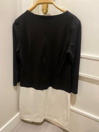 Vestido Massimo Dutti Negro y Blanco Talla M