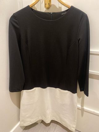 Vestido Massimo Dutti Negro y Blanco Talla M