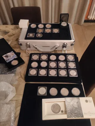 Lote monedas Britannia