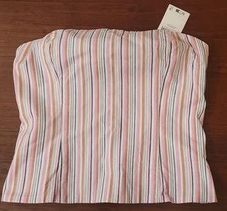 Top palabra de honor Mango rayas algodón