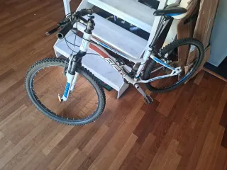 Bicicleta de montaña blanca