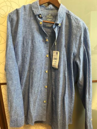 Camisa Springfield Lino Talla M Hombre