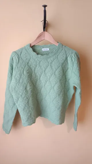 Jersey grueso verde menta