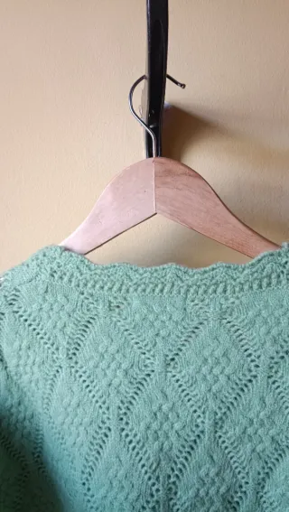 Jersey grueso verde menta