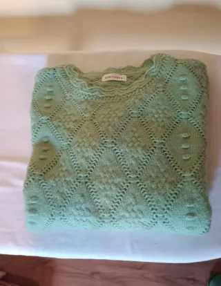 Jersey grueso verde menta