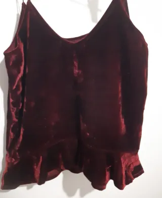 Camiseta terciopelo tirantes