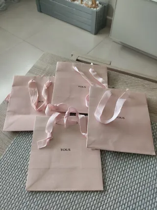 Lote 5 Borse Regalo Tous Rosa