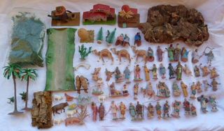 Lote (3) figuras plástico belén