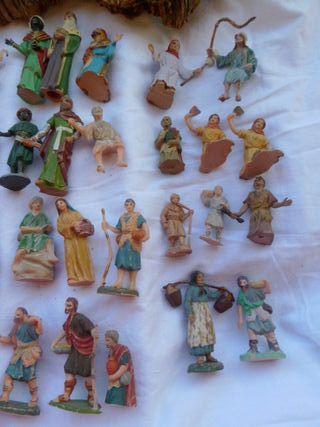 Lote (3) figuras plástico belén