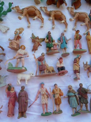 Lote (3) figuras plástico belén