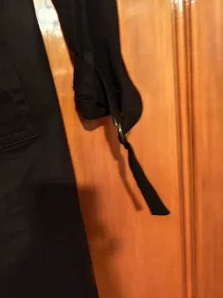 Gabardina Zara Basic Talla M Marrón chocolate