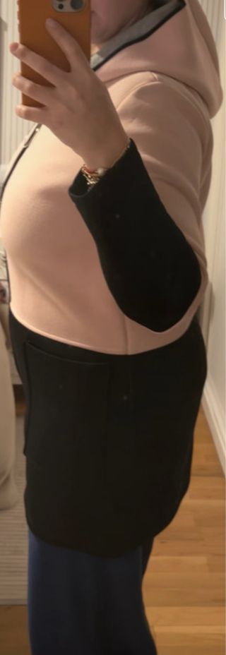 Abrigo chaquetón neopreno capucha