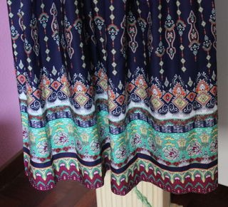 Falda larga estampada vuelo