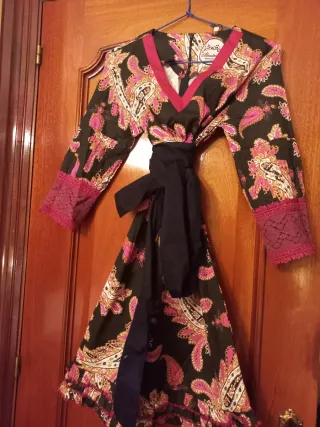 Vestido estampado paisley talla 38