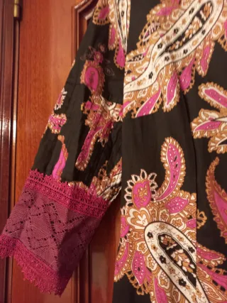 Vestido estampado paisley talla 38