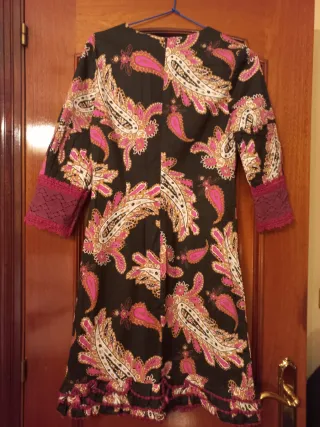 Vestido estampado paisley talla 38