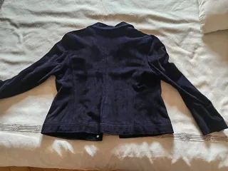 Cazadora de ante azul