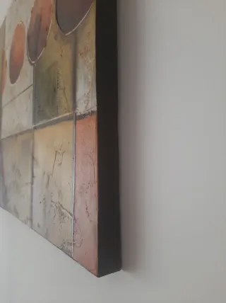 Tela abstrata com relevo