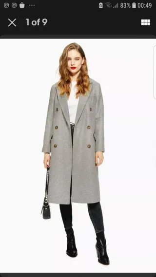 Abrigo gris largo