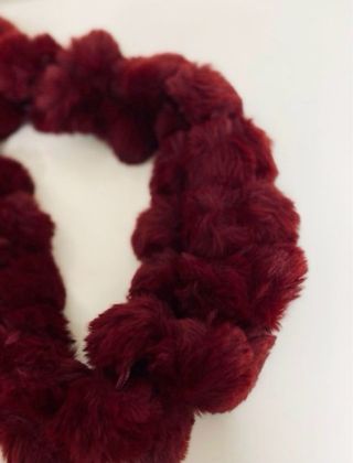 Bufanda pelo tendencia burdeos