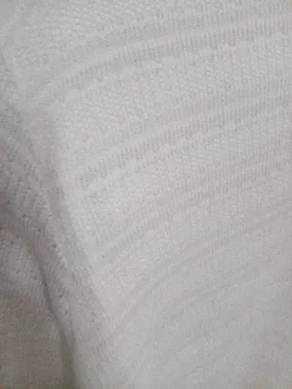 Camiseta Polo Blanca Tejido Ahuecado Talla L/XL