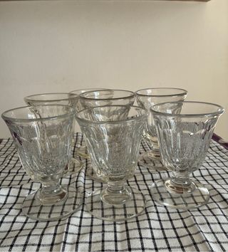 lote de 8 vasos y 7 copas