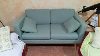 Sofá de 2 plazas Teal y Madera