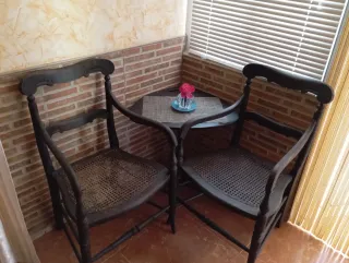 Sofá de 2 plazas Teal y Madera