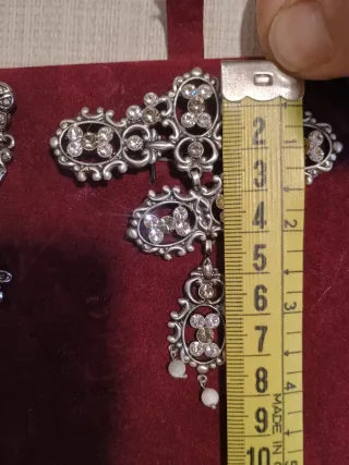 Aderezo Fallera Niña Plata y Perlas