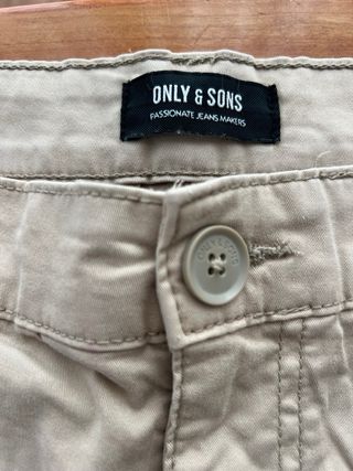 Pantaloni cargo Only & Sons beige uomo