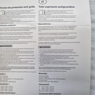 Telo Copriauto Antigrandine Auto XS