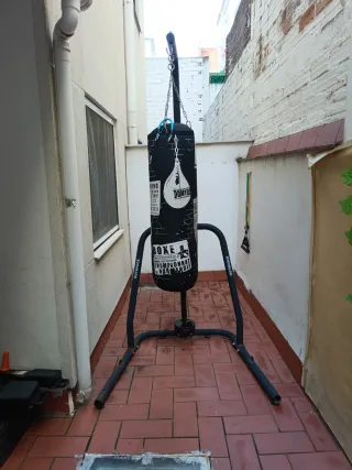 Saco boxeo con soporte pie