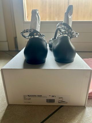 Ballerine Amina Muaddi Nere con Cristalli