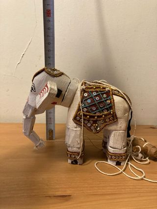 Marioneta Elefante Birmano Madera