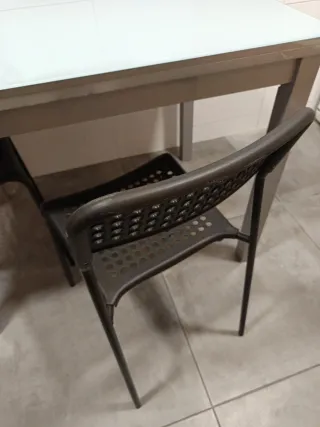 Mesa de cocina plegable y 4 sillas