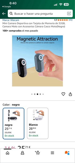 Mini Cámara Deportiva Xilecam 32GB