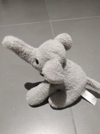 Peluche Elefante Gris Suave